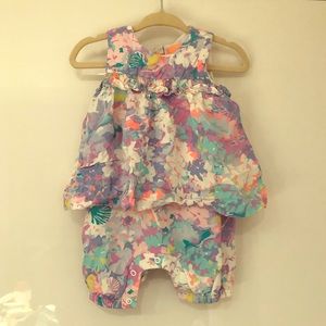 Joules baby girl floral romper